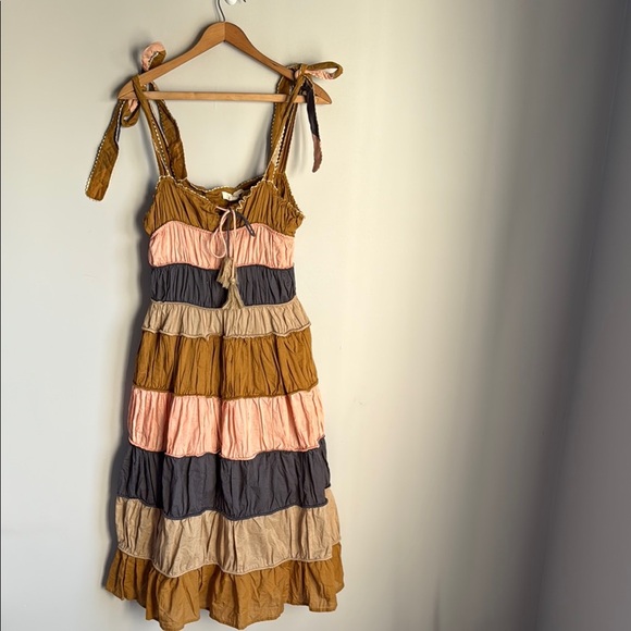 ANTHROPOLOGIE | Let Me Be Letizia Colorblock Midi Dress 12 - Picture 2 of 12